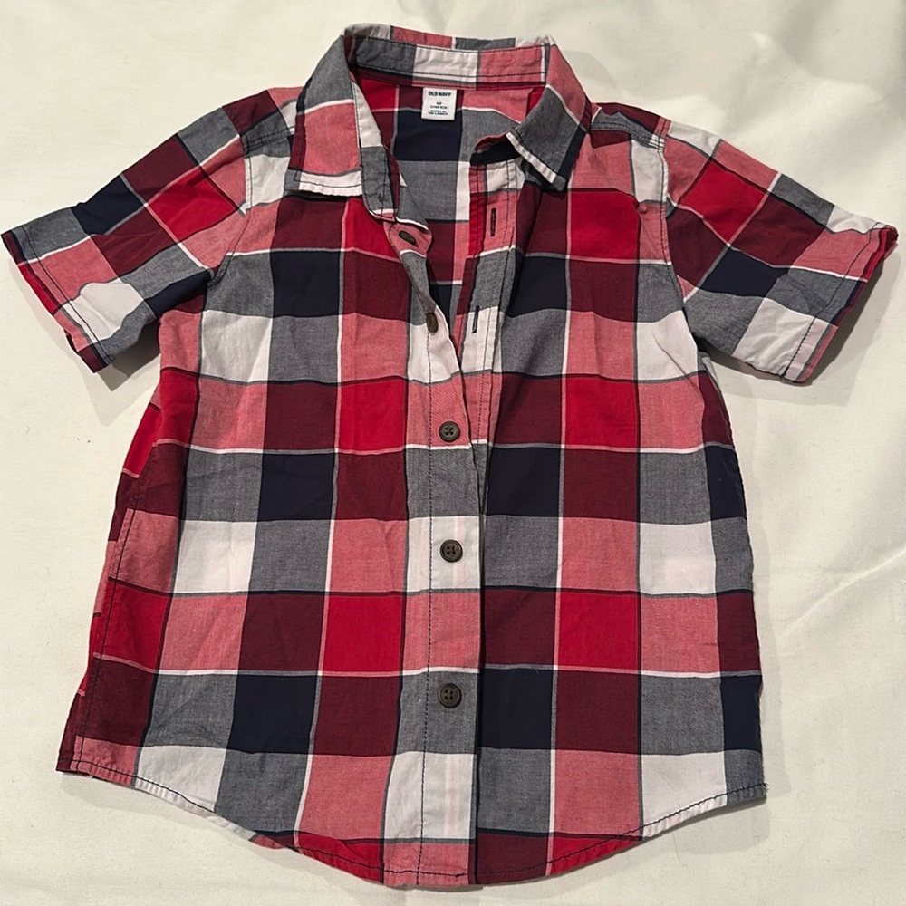 BOY old navy plaid button down
